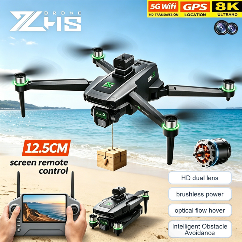Drone Kit Tricopter - Drone Profissional ZH8 com Controle Remoto,